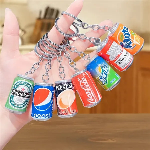 Mini Cans Beverage Keychain