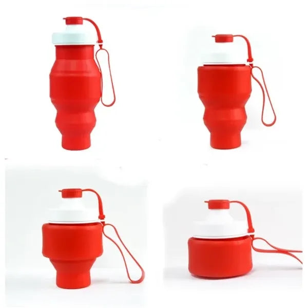 Collapsible silicone bottle Folding sports water bottle