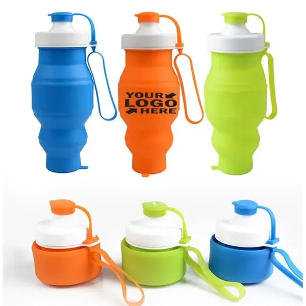 Collapsible silicone bottle Folding sports water bottle