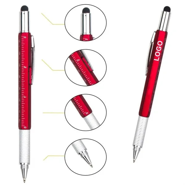 6 In 1 Multifunctional Tool Ballpoint Pen
