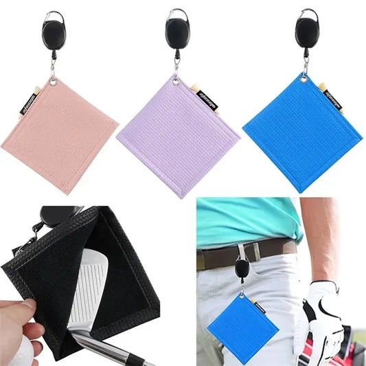 Golf Ball Towel with Retractable Keychian