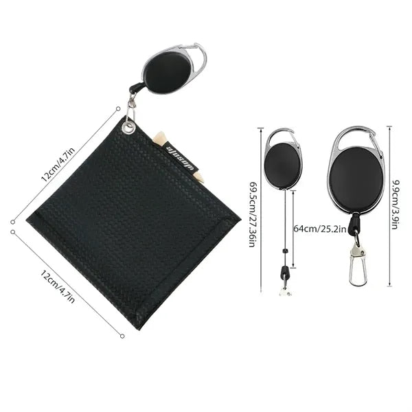 Golf Ball Towel with Retractable Keychian