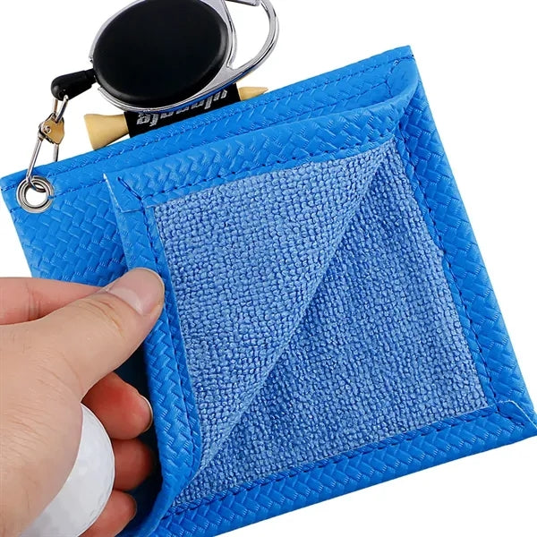 Golf Ball Towel with Retractable Keychian