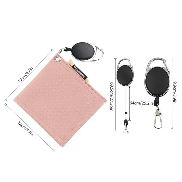 Golf Ball Towel with Retractable Keychian
