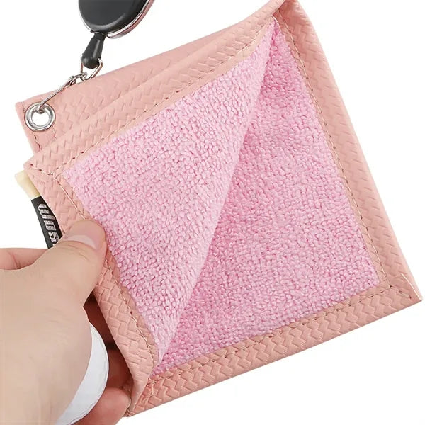 Golf Ball Towel with Retractable Keychian