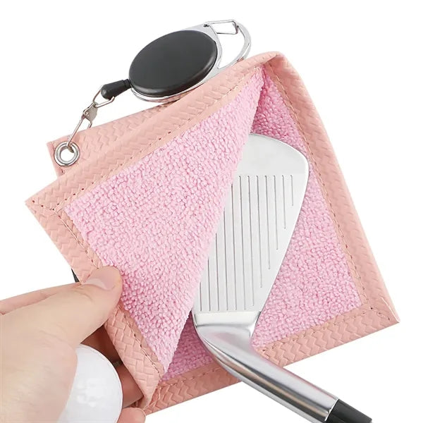 Golf Ball Towel with Retractable Keychian