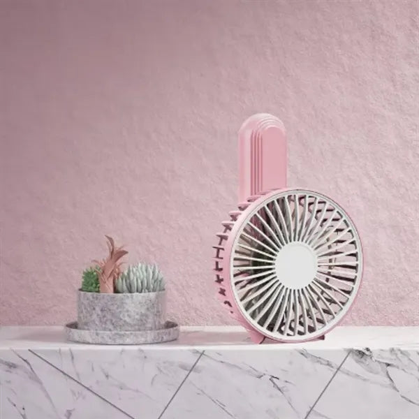 Compact Handheld Fan with Foldable Desktop Stand
