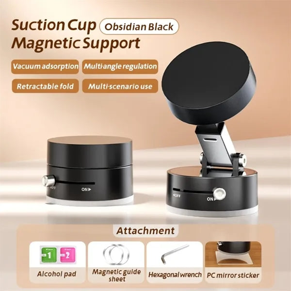 Foldable Vacuum Magnetic vehicle bracket