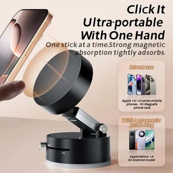 Foldable Vacuum Magnetic vehicle bracket