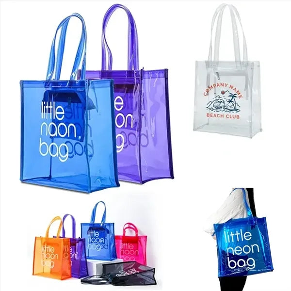 Clear PVC Beach Tote Bag