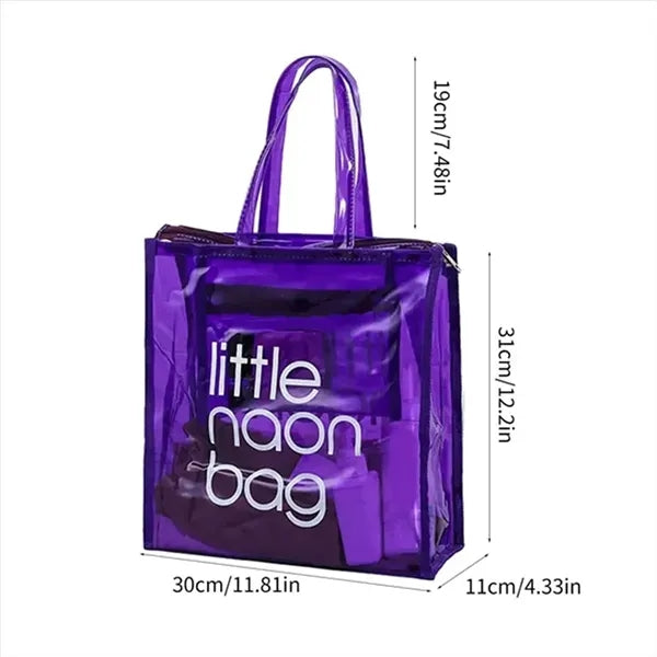 Clear PVC Beach Tote Bag