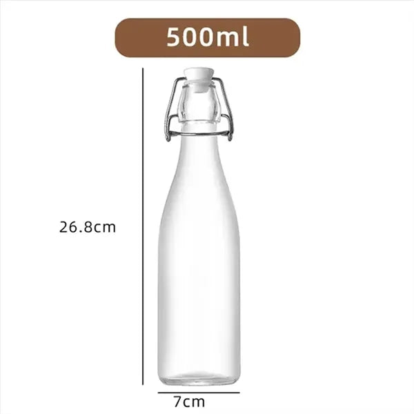 17oz Glass Bottles With Clip Top Lids