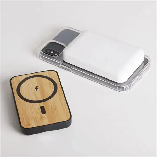 5000mAh Eco-Friendly Bamboo MagSafe Power Bank