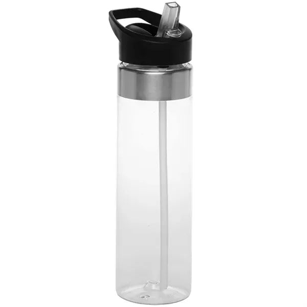 24 oz. BPA Plastic Translucent Sports Bottle w/ Flip-top lid
