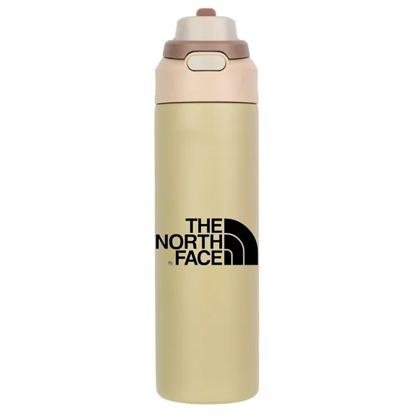 24 oz Double-Wall Stainless Steel Bottle with 2-in-1 Lid