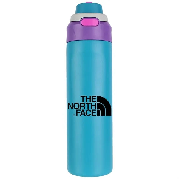 24 oz Double-Wall Stainless Steel Bottle with 2-in-1 Lid