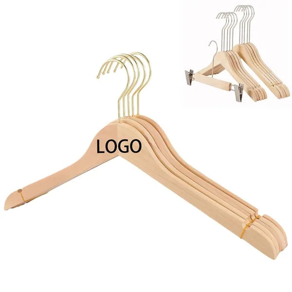 Unvarnished solid wood coat rack