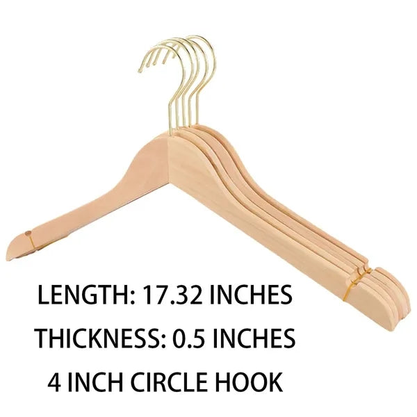Unvarnished solid wood coat rack