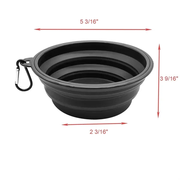 Pet Dog Bowl w/Carabiner
