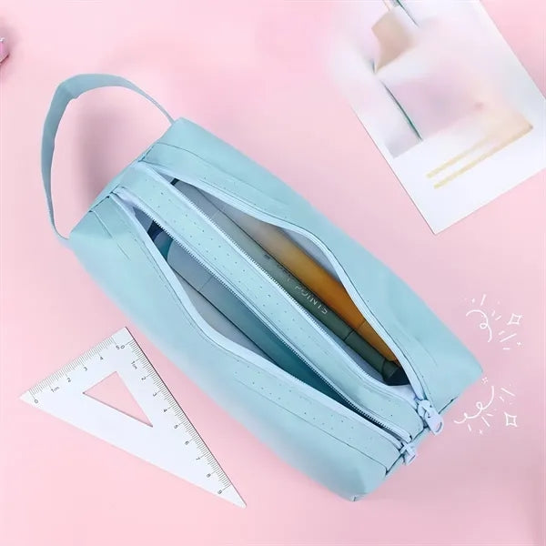 Large Capacity Pencil Case Compartment Pouch Pen Bag