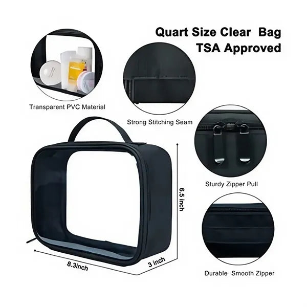 Toiletry Edged Clear Makeup Bag
