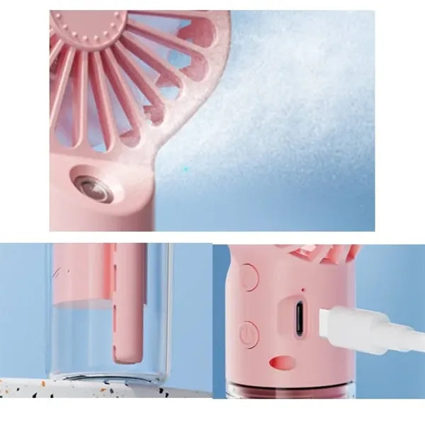 Portable Rechargeable Misting Travel Fan