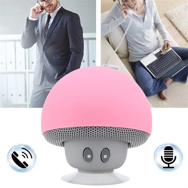 Mushroom Bluetooth Speaker With Suction Cup Phone Holder