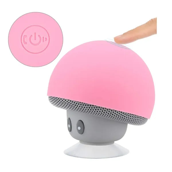 Mushroom Bluetooth Speaker With Suction Cup Phone Holder