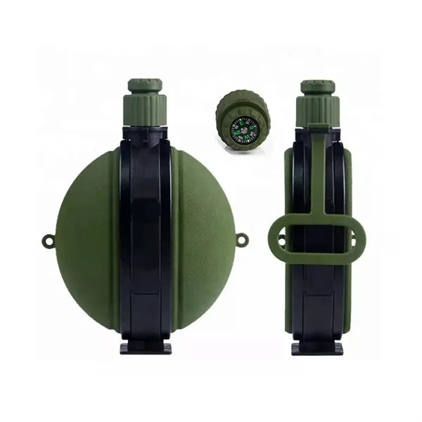 19.6oz Military Silicone Compass Water Bottle