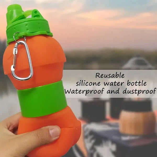 18oz Silicone Foldable Free Leakproof Outdoor Bottle