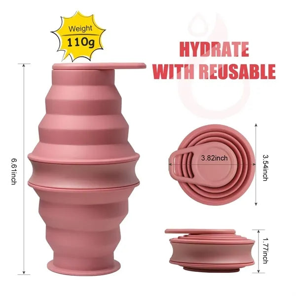 17.5oz Silicone Foldable Leakproof Bottle