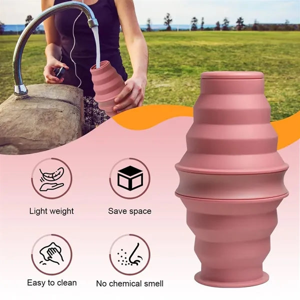 17.5oz Silicone Foldable Leakproof Bottle