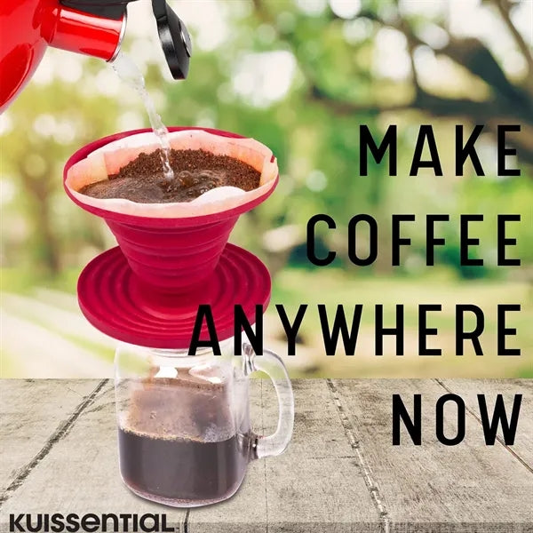 Collapsible Silicone Pour Over Coffee Filter For Camping