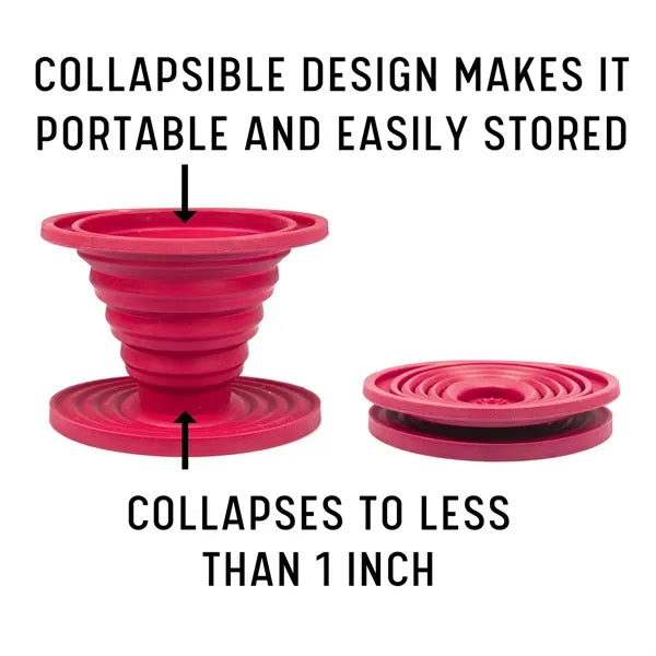 Collapsible Silicone Pour Over Coffee Filter For Camping