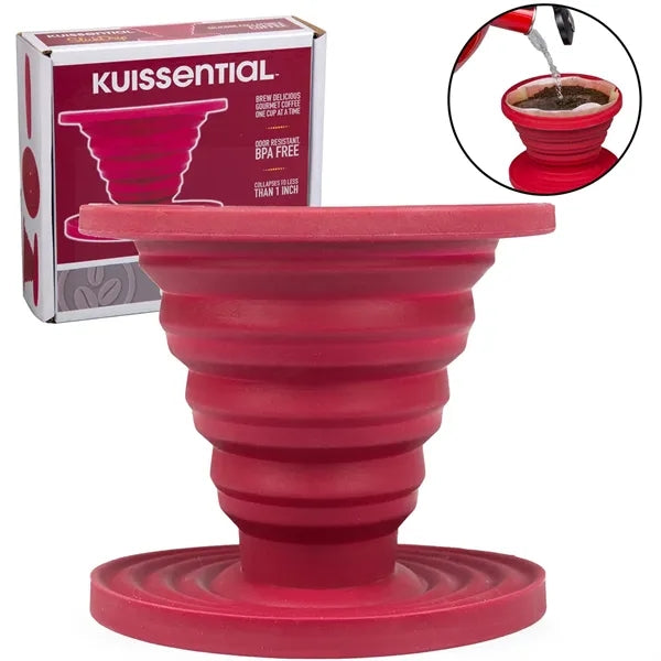 Collapsible Silicone Pour Over Coffee Filter For Camping