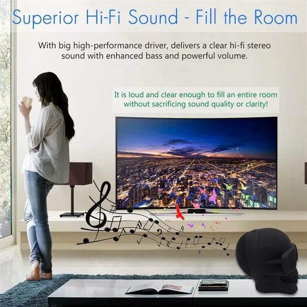 Skull Bluetooth Speaker TWS Stereo Resin Portable