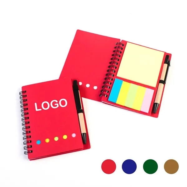 Kraft Spiral Sticky Note Notebook