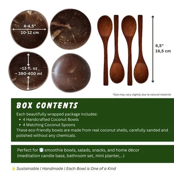 Organic Coconut Shell Bowls