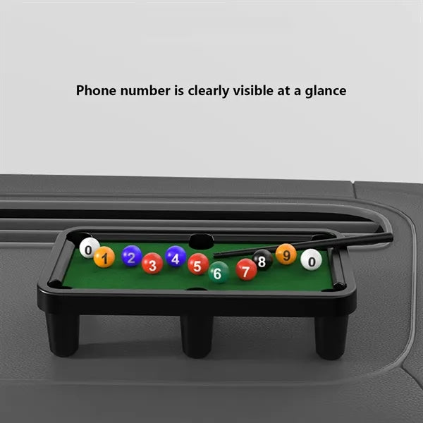 Billiard-Themed Acrylic Parking Number Plate