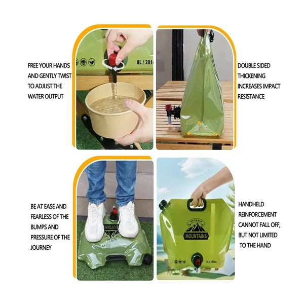 2.1Gal Collapsible Outdoor Emergency Water Container