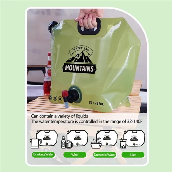 2.1Gal Collapsible Outdoor Emergency Water Container