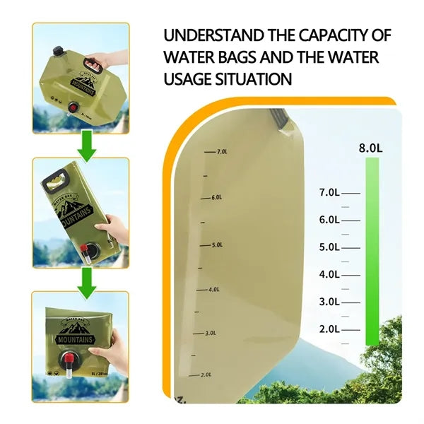 2.1Gal Collapsible Outdoor Emergency Water Container