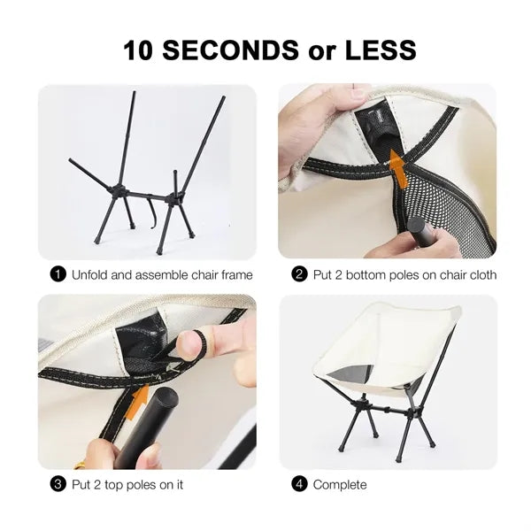 Portable Metal Oxford Cloth Folding Camping Chair Comfort