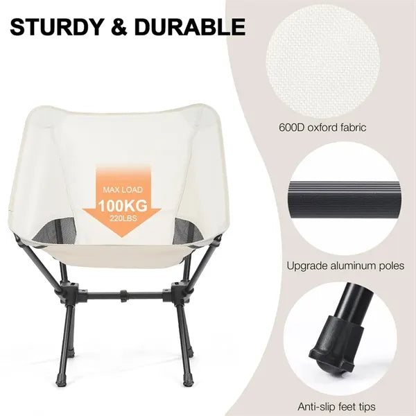 Portable Metal Oxford Cloth Folding Camping Chair Comfort