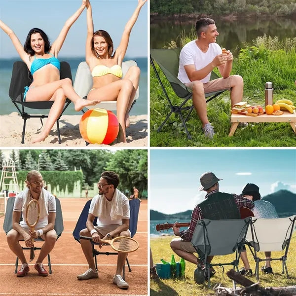 Portable Metal Oxford Cloth Folding Camping Chair Comfort