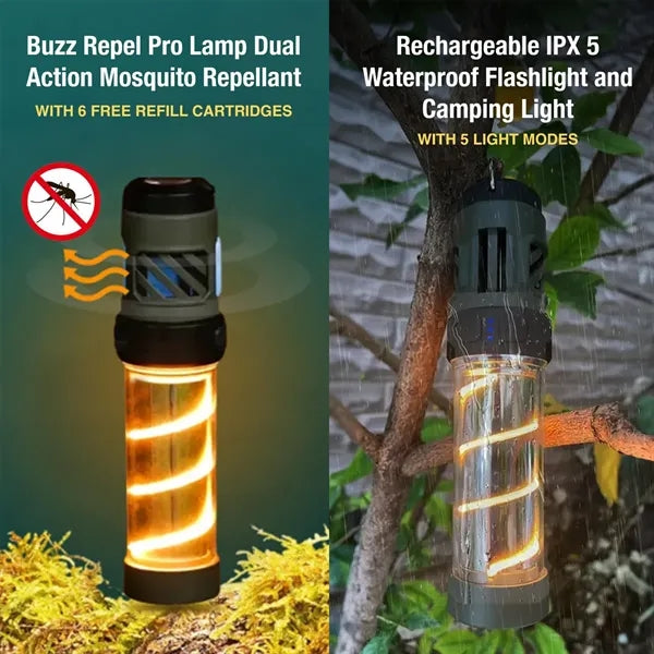 3In1 Rechargeable Mosquito Repellent Flashlight Camp Light