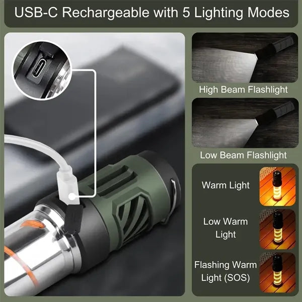 3In1 Rechargeable Mosquito Repellent Flashlight Camp Light