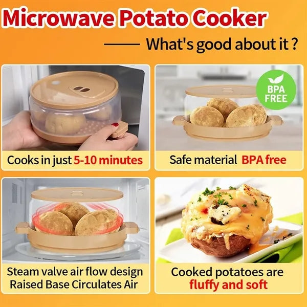 Microwave Potato Cooker BPA-Free Steamer