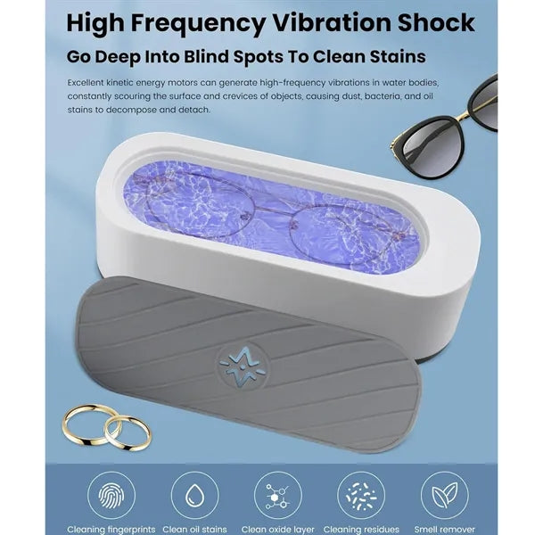 Professional Ultrasonic Jewelry Cleaner with Advanced Purple