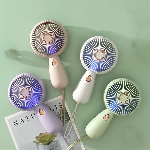 Handheld Small Fan With LED Light